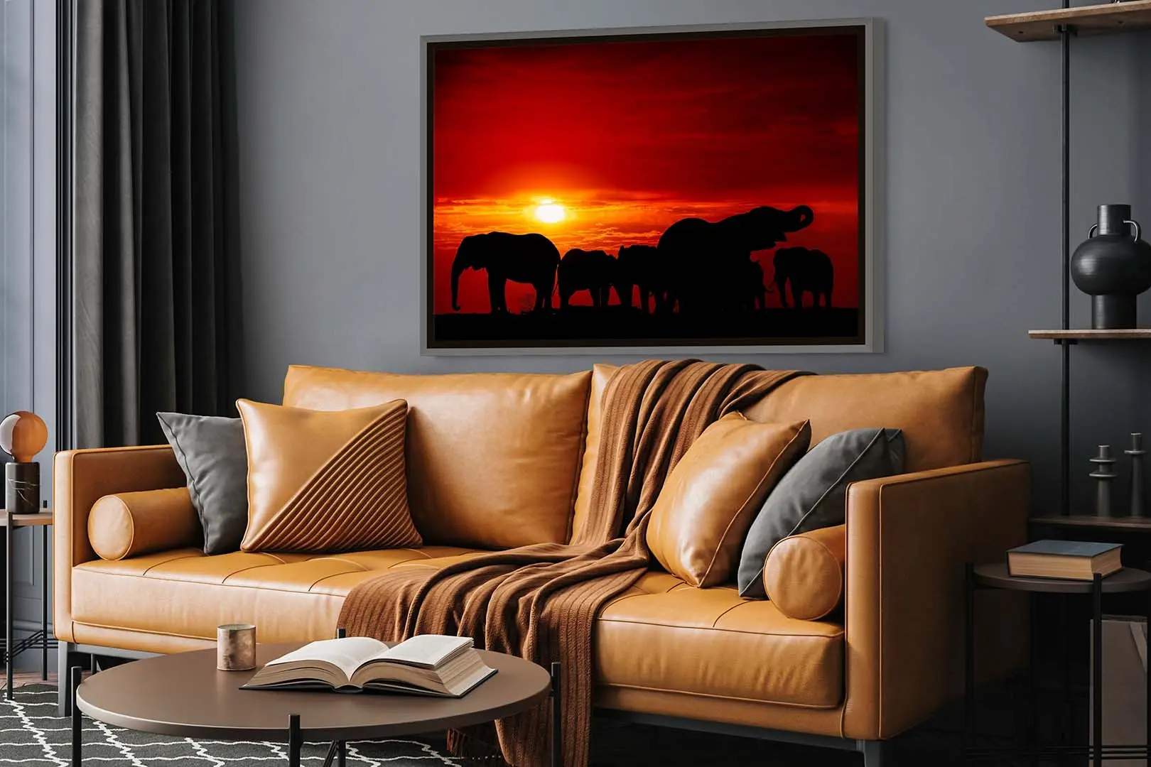 Elephants at a Waterhole - Image 4