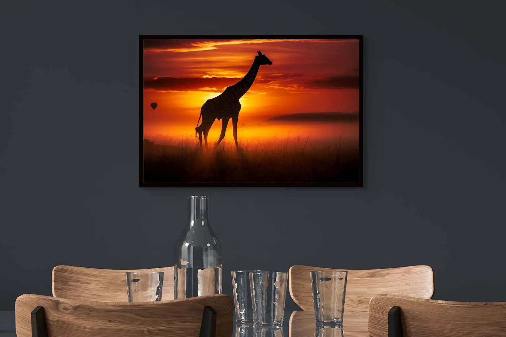 Giraffe on a Misty Morning - Image 6