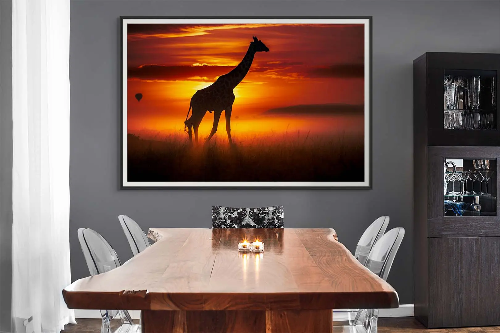 Giraffe on a Misty Morning - Image 4